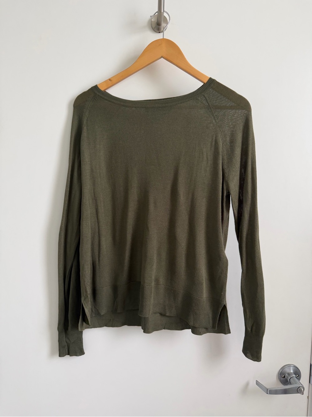 Zara Olive Crewneck Knit Sweater
